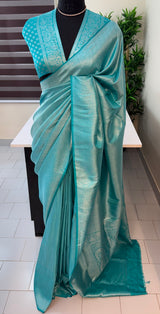 Pastel soft silk Saree - MKP924 Saphire Blue