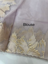 Soft Turkish Organza saree MSOS101 LightLavender