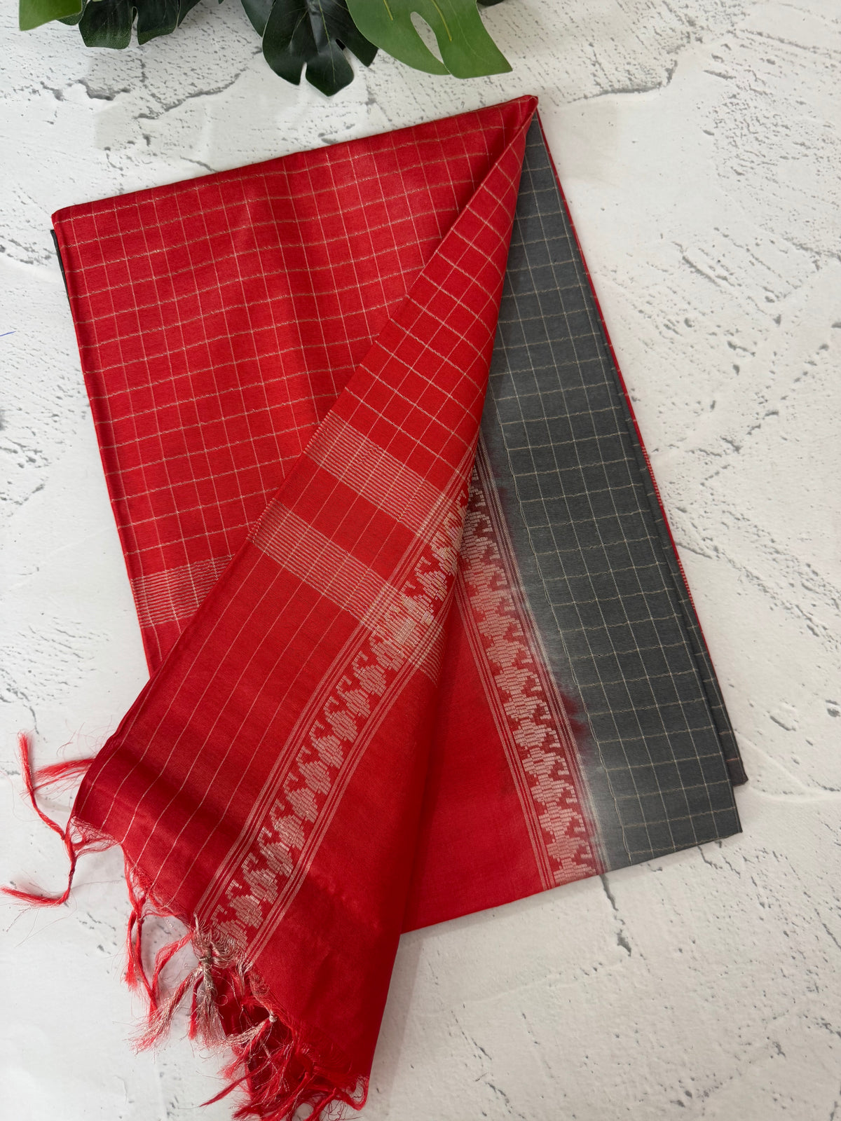 Bhagalpuri Semi tussar saree with contrast retta pattu borders and blouse -MS895(10)