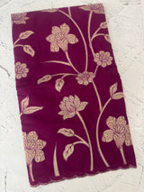 Malai chanderi saree with applique work MSM6201