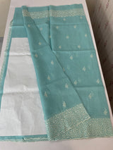 Silky kota embroidery saree MS5409 PastelBlue