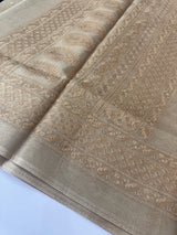 Tissue Silk Saree with mirror work SHRNSMM- Bronze - MS8933