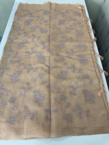 Tissue chanderi saree with applique work MSH699 - Peach