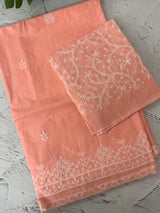 Cotton embriodery saree with blouse - MSH5566