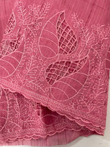 Blended matka Tussar silk saree with cutwork MS4856