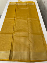 Tissue silk saree with border MS9453 DustyYellow
