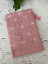 Butter silk saree with embroidery MTS569