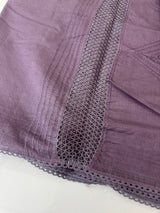 Supernet saree with crochet work and lace border MCJ5433 (V shape Crochet)