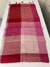 Checks semi Linen Saree MS8654