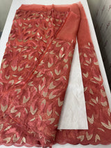 Glass organza saree with thread work- MOS351