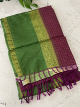 Semi silk saree with contrast borders MSS433