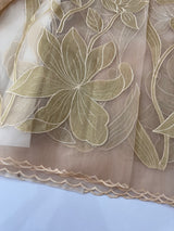 Organza saree with tissue applique work MS5081- Pastel DuskyPeach