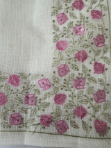 NetKota saree with embroidery - MS14890 White to Pink