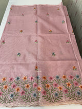 Silky kota embroidery saree MSK4333- PastelOnion