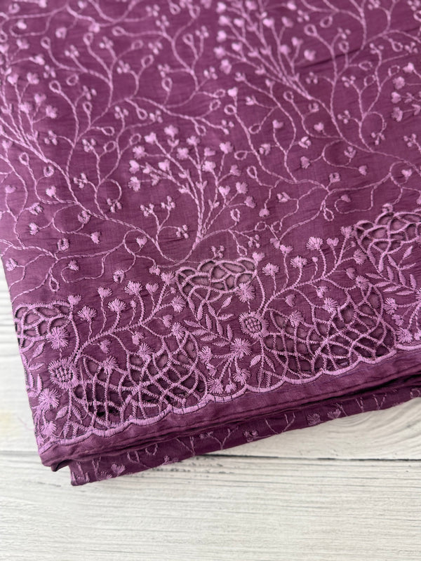 Cutwork Blended tussar saree with thread work MTS9078