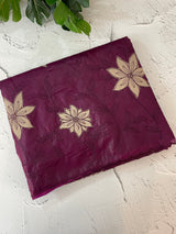 Semi organza saree with appliqué work - MSH906