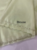 Handworked Crush Organza saree with applique work MBS676 PastelPista