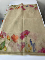 Handworked Tissue linen saree MS88651