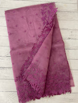 Tissue Organza saree with embriodery MS14638 Magenta