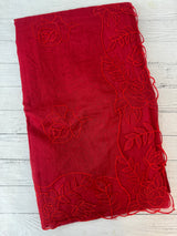 NetKota Applique work saree  MSH110- Red