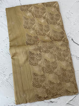 Cutwork Semi tussar saree MTSS657 Chiku