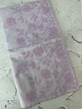 Moonga Kota checks saree with applique work MMC457 Lavender