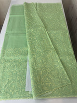 NetKota thread work saree MSH106 - Pastel PistaGreen