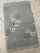 Kota checks saree with embroidery MS7699 - Grey