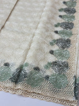 Cutwork Phulkari NetKota Embroidery saree - OffWhite