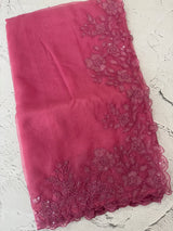 Soft Organza saree with embroidery borders - MSH299
