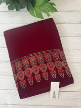 Pure Ajrakh Georgette saree MGS76- Maroon
