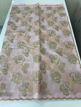 Jute Linen saree with zari & thread work MSH206 - Lavender