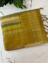 Multi color Semi soft silk saree with borders MSS590