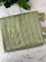 Fancy Chanderi silk saree with blouse MFC217
