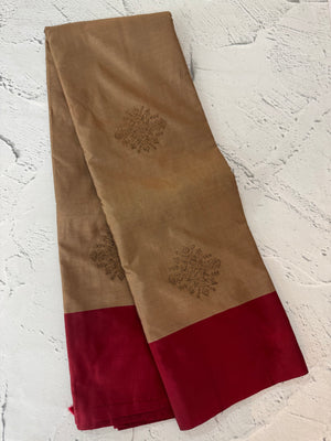 Semi silk saree with blouse MBS7854