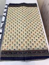 Semi Chanderi saree with hand kanta embroidery MS9899