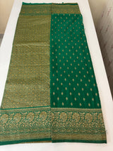 Semi banarasi Khaddi Georgette saree - MS1499 Green