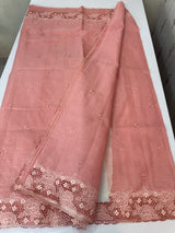 Soft Silky kota saree with cutwork borders  MSH132 (2) Peach