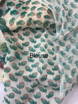 Printed Semi linen saree MLS7850 (1)- Cream