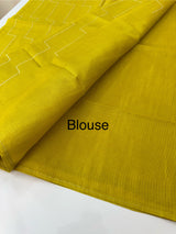 Soft kota silk saree with embriodery MS14809- YellowGreen