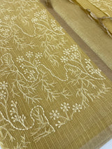 Tissue Silk embriodery saree MS49888