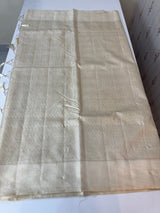 Blended tussar saree with embriodery - MS8665 Pearl Cream