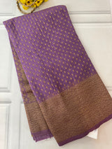Semi banarasi Khaddi Georgette saree - MS1498 DarkLavender