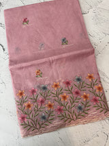 Silky kota embroidery saree MSK4333- PastelOnion