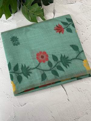 Jamdani silk Cotton Saree with thread work  MSJ787
