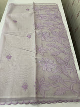 Moonga Kota checks saree with applique work MMC457 Lavender