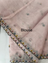 Kota silk saree embroidery  MKS15452 - PastelPink