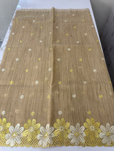 Soft Tissue kota embroidery saree MSK4660 - DuskyYellow