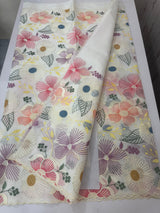 Viscose organza saree with thread work - MSH296 White