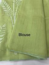 Blended Tussar silk saree with applique work- MSH193